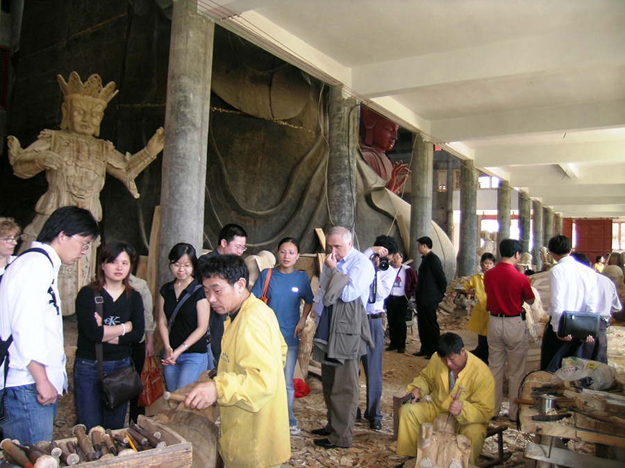 2008年4月　美国文化考察团参观访问天台山佛教城1.JPG
